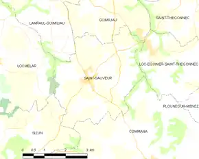 Poziția localității Saint-Sauveur