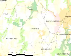 Poziția localității Sainte-Sève