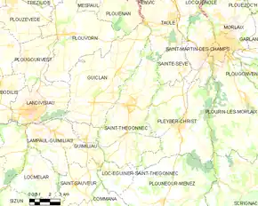 Poziția localității Saint-Thégonnec