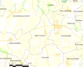 Poziția localității Saint-Vougay