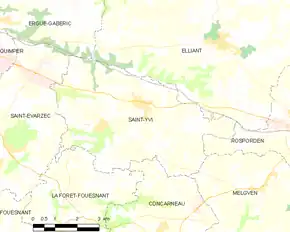 Poziția localității Saint-Yvi