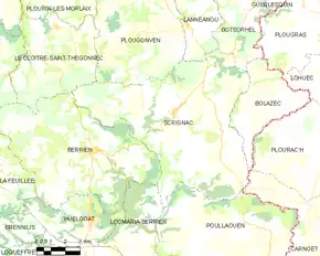 Poziția localității Scrignac