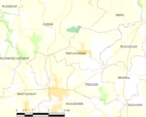 Poziția localității Tréflaouénan