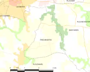 Poziția localității Trégarantec