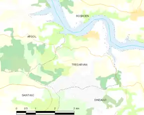 Poziția localității Trégarvan