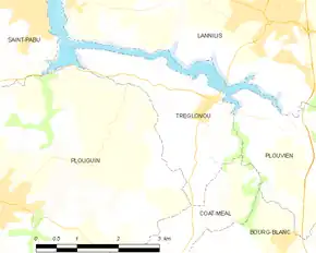 Poziția localității Tréglonou