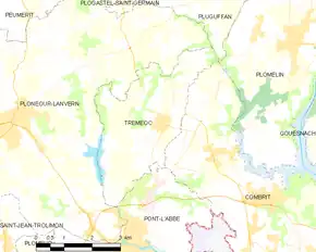 Poziția localității Tréméoc
