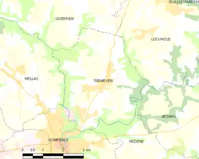 Poziția localității Tréméven