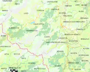 Poziția localității Corte