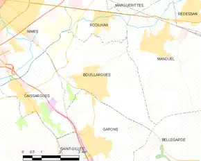 Poziția localității Bouillargues