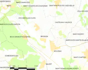 Poziția localității Brignon