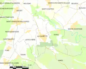 Poziția localității La Calmette