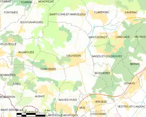 Poziția localității Calvisson