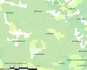 Poziția localității Chambon