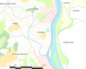 Poziția localității Codolet