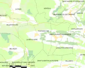 Poziția localității Fontarèches