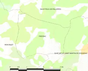 Poziția localității Fressac