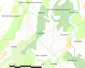 Poziția localității Gailhan