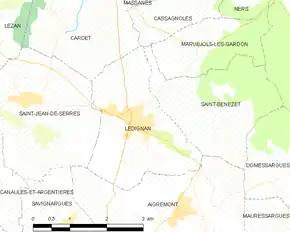 Poziția localității Lédignan