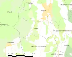Poziția localității Liouc
