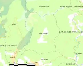 Poziția localității Mandagout