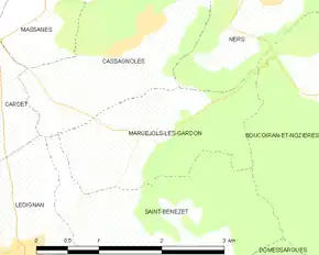 Poziția localității Maruéjols-lès-Gardon