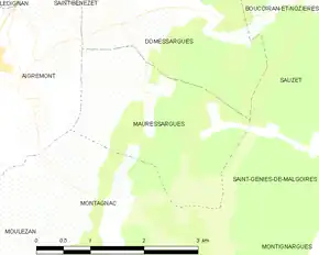 Poziția localității Mauressargues