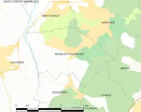 Poziția localității Nages-et-Solorgues