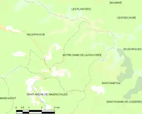 Poziția localității Notre-Dame-de-la-Rouvière