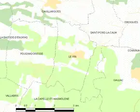 Poziția localității Le Pin