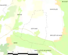 Poziția localității Les Plans