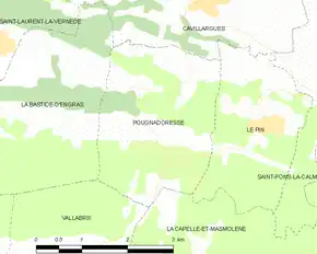 Poziția localității Pougnadoresse