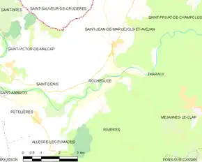 Poziția localității Rochegude