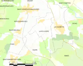 Poziția localității La Rouvière
