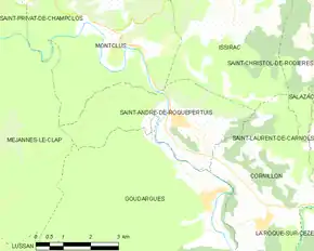 Poziția localității Saint-André-de-Roquepertuis