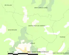 Poziția localității Sainte-Croix-de-Caderle