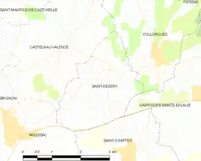 Poziția localității Saint-Dézéry