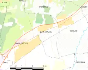 Poziția localității Saint-Gervasy