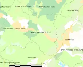 Poziția localității Saint-Jean-de-Valériscle