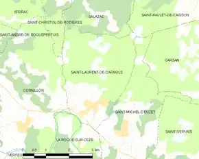 Poziția localității Saint-Laurent-de-Carnols