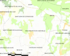 Poziția localității Saint-Maurice-de-Cazevieille