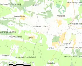 Poziția localității Saint-Pons-la-Calm