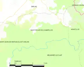 Poziția localității Saint-Privat-de-Champclos