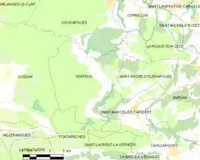 Poziția localității Verfeuil