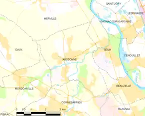 Poziția localității Aussonne