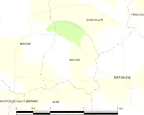 Poziția localității Bachas