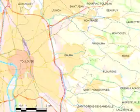 Poziția localității Balma