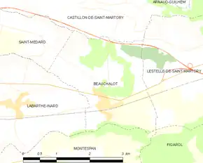 Poziția localității Beauchalot