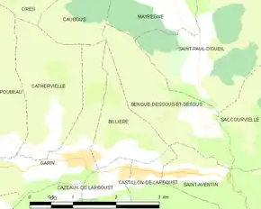 Poziția localității Billière
