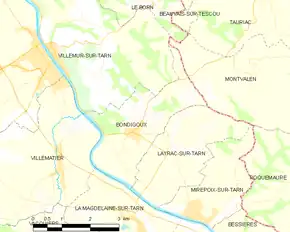 Poziția localității Bondigoux